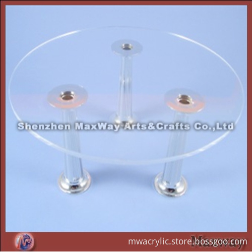 Rond transparent acrylic/perspex dining-table with 3 legs